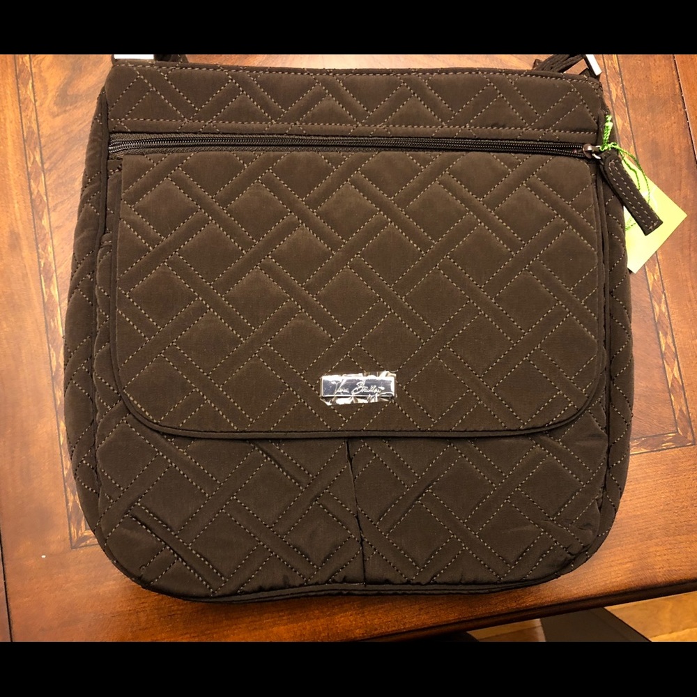 Vera Bradley Double Zip Mailbag Espresso